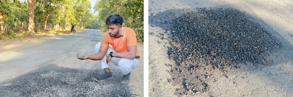 भ्रष्टाचार की चरम सीमा पार करता अमापाली-पुरुँगा प्रधानमंत्री सडक मरम्मत कार्य 1 1000093889