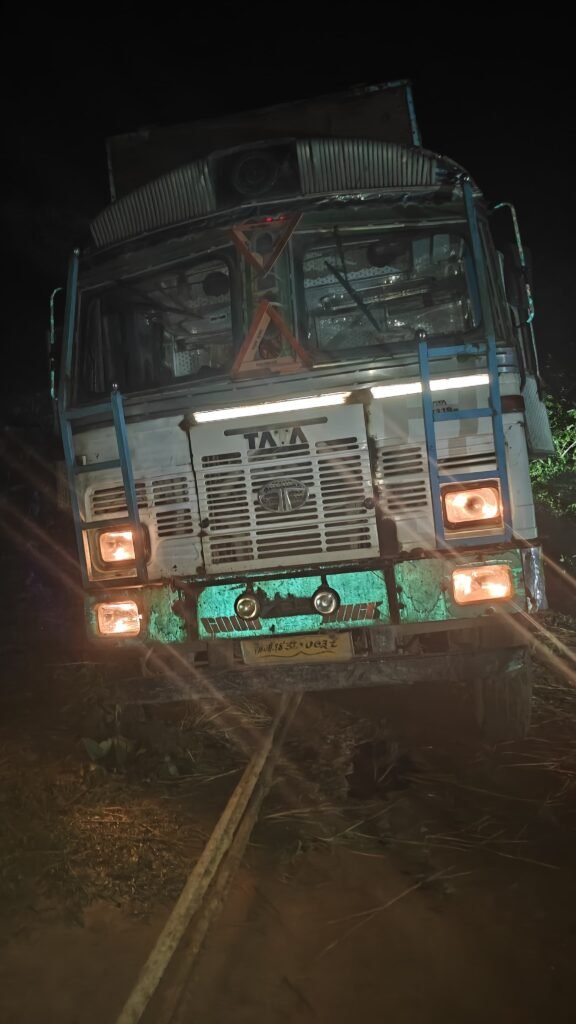 धरमजयगढ़ में घेराबंदी कर मवेशी से भरा ट्रक पुलिस ने पकड़ा ट्रक-बाइक छोड़ अंधेरे में फरार हुए तस्कर 4 1000690047